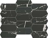 Emser Tile Elegan Series W95ELEGNE1013MTKM Porcelain Mosaic Tile, 14 in L Tile, 10 in W Tile, Pressed Edge, Nero